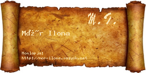 Mór Ilona névjegykártya
