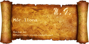Mór Ilona névjegykártya