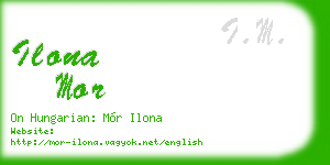 ilona mor business card